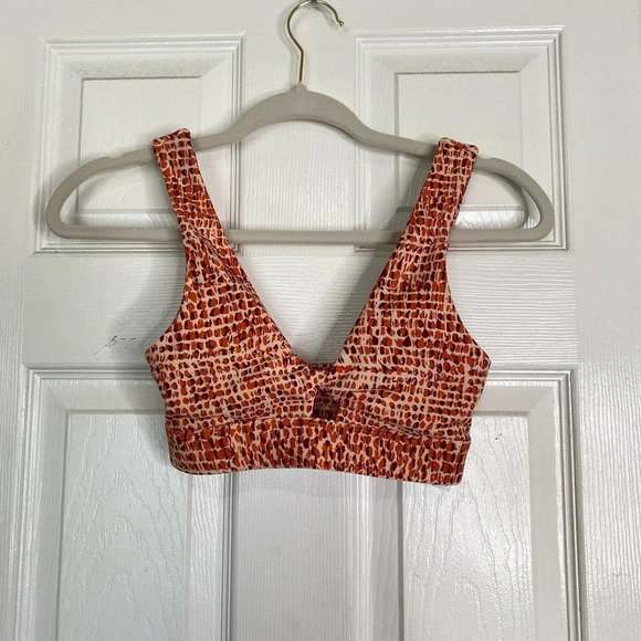 L*SPACE Set Do The Twist Sports Bra Carter Bike Short Wild Bunch Size XS Orange - Picture 4 of 16